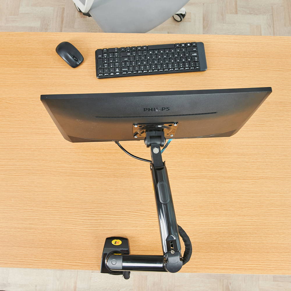 NB F80B - Supporto da scrivania con molla a gas per monitor LCD e